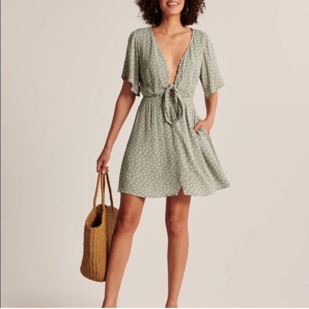 Abercrombie & Fitch Light Green Mini Dress